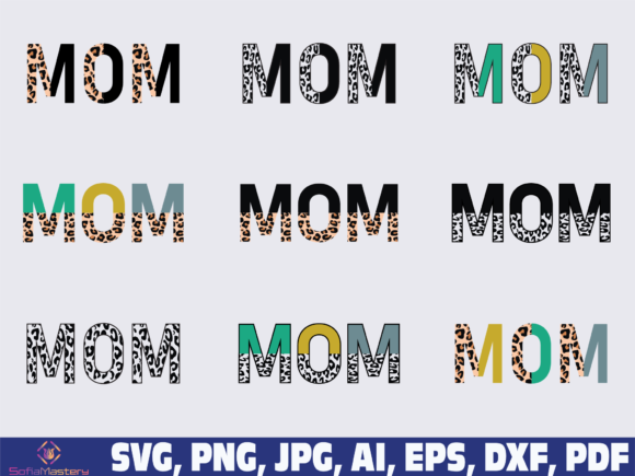 Mom Half Leopard: Graphics for Crafts