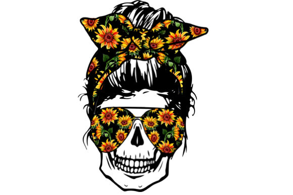 Reviewing Skull Mom with Sunflower for Embroidery