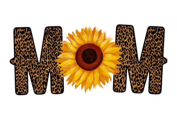 Sunflower Mom Cheetah Graphics for Crafts