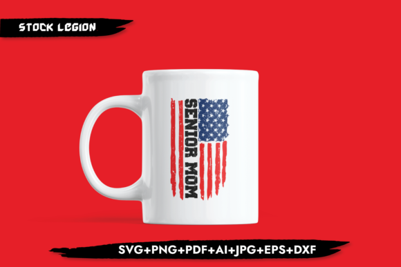USA Senior Mom Graphics for Crafts